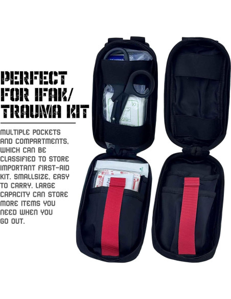 Kit de Trauma IFAK VIIDOO Negro - Primeros Auxilios Táctico Molle Kit de Trauma IFAK VIIDOO Negro - Primeros Auxilios Táctico Molle