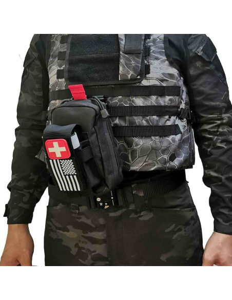 Kit de Trauma IFAK VIIDOO Negro - Primeros Auxilios Táctico Molle Kit de Trauma IFAK VIIDOO Negro - Primeros Auxilios Táctico Molle