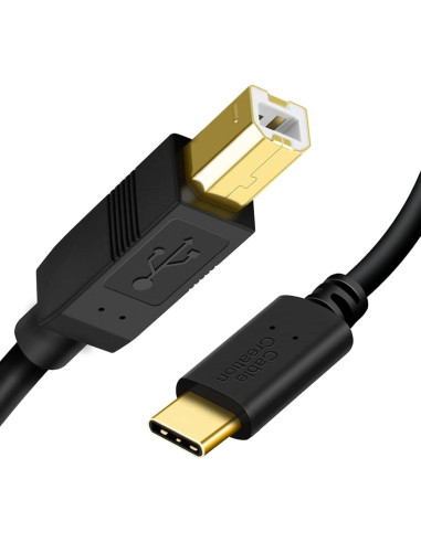 Cable USB C a B 1M CableCreation para Impresora y MIDI