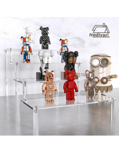 Soporte Acrílico para Exhibición Hmdivor 4 Niveles 25 cm