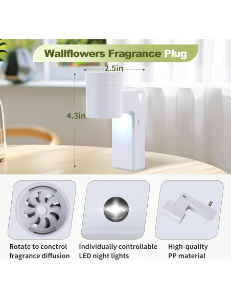 Enchufe de Fragancia de Pared ROSSEX 2 Pcs con Luz Nocturna Enchufe de Fragancia de Pared ROSSEX 2 Pcs con Luz Nocturna