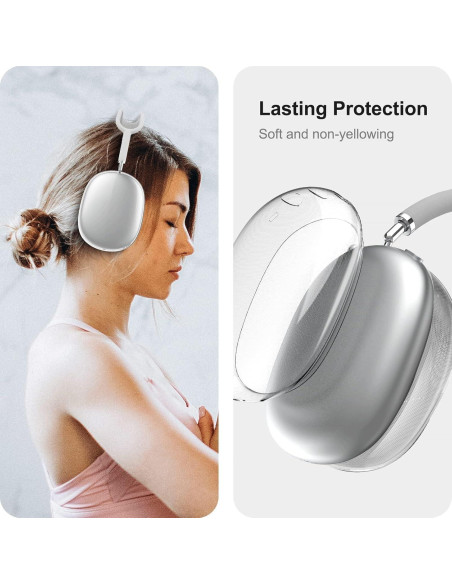 Funda Transparente MOLOPPO para Auriculares AirPods Max 2024/2020 Funda Transparente MOLOPPO para Auriculares AirPods Max 2024/2020
