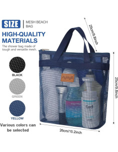 Caddy de Ducha Portátil A.DASHER 3 Pcs Malla Secado Rápido 2