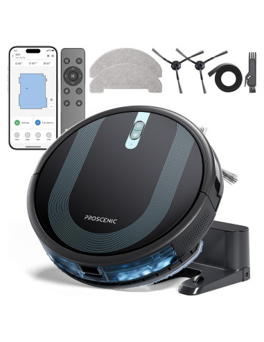 Aspiradora Robot Proscenic 850T WiFi 3000 Pa - Negro