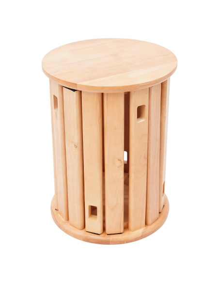 Juego de Taburetes Apilables GIBEIBEI de Madera 4 en 1 Juego de Taburetes Apilables GIBEIBEI de Madera 4 en 1