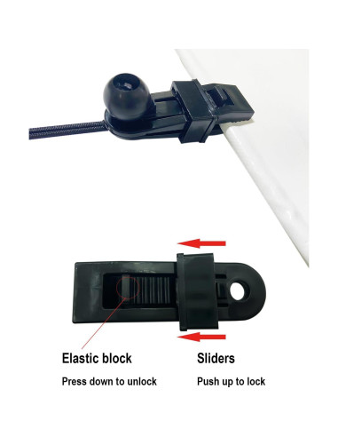 Pinzas para Lona BINCKIN 20 Pcs Alta Resistencia Negro
