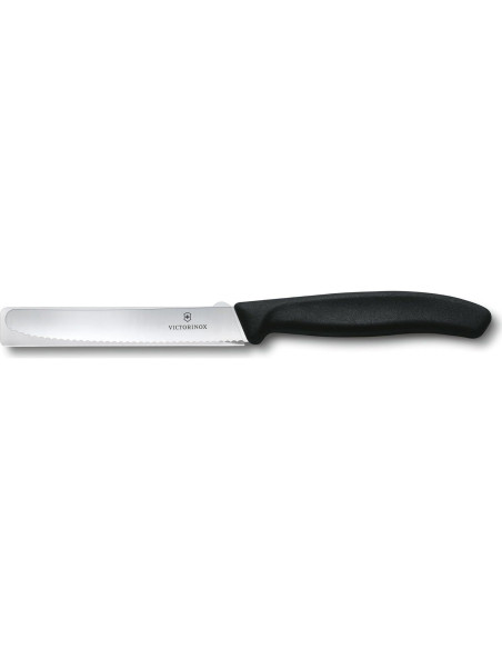 Cuchillo de Pelar Victorinox 6.7733 Negro 10.16 cm Serrado Cuchillo de Pelar Victorinox 6.7733 Negro 10.16 cm Serrado