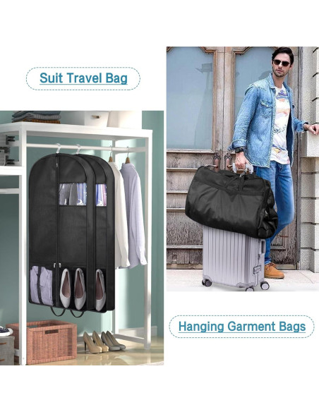 Bolsas de Traje KIMBORA 43" con Fuelles y Asas - 3 Paquetes Bolsas de Traje KIMBORA 43" con Fuelles y Asas - 3 Paquetes