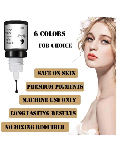 Pigmento Permanente Ybeauty para Cejas y Labios - 6 Colores