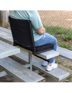 Silla de Gradas Home-Complete con Respaldo y Portavasos - Negro 2