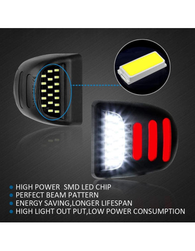 Luces LED de Placa de Licencia Mejorvista-LED para Chevy y GMC