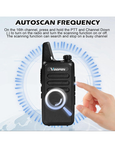 Walkie Talkies Voopon T20 Recargables 22 Canales 3km Alcance
