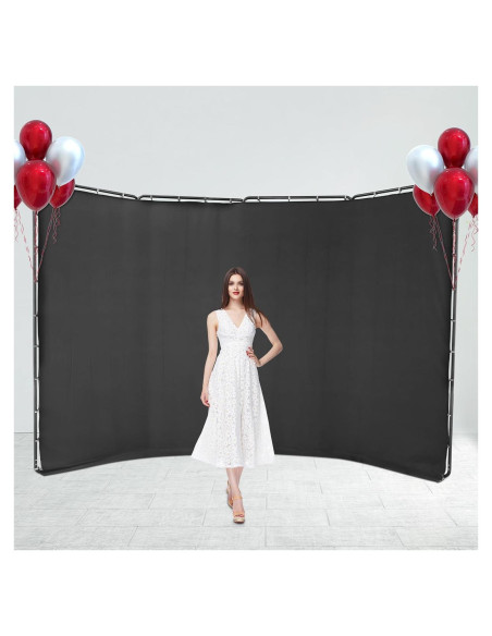 Soporte de Fondo Portátil WUPYI 2.4x4m Negro para Fotografía