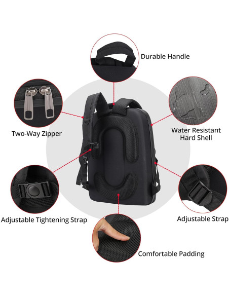 Mochila PONYRC Avata 2 Dura Impermeable para Dron y Accesorios Mochila PONYRC Avata 2 Dura Impermeable para Dron y Accesorios