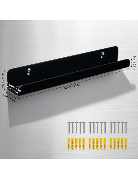 Estante Flotante para Discos de Vinilo Meaocer 6 Piezas 30.48 cm Estante Flotante para Discos de Vinilo Meaocer 6 Piezas 30.48 cm
