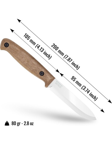 Cuchillo de Hoja Fija BPS BS1FT CSH - Acero al Carbono 9.4 cm