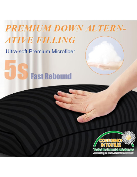 Insertos de Almohadas Decorativas Yettbea 30x50 cm Set de 2 Negros Insertos de Almohadas Decorativas Yettbea 30x50 cm Set de 2 Negros