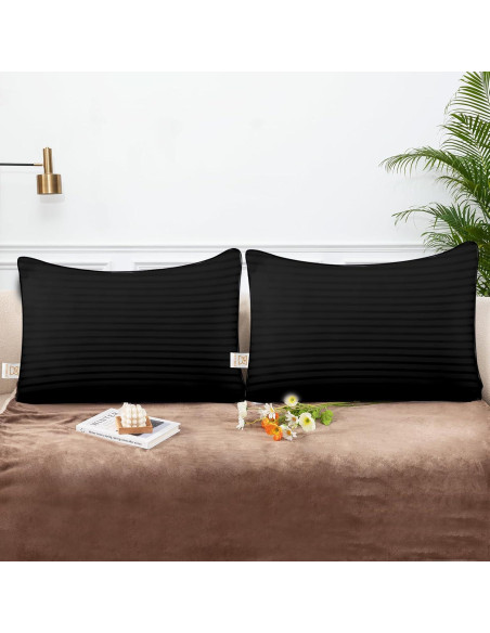 Insertos de Almohadas Decorativas Yettbea 30x50 cm Set de 2 Negros Insertos de Almohadas Decorativas Yettbea 30x50 cm Set de 2 Negros