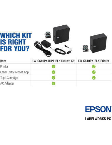 Impresora de Etiquetas Portátil Epson LW-C610PX Bluetooth 24mm