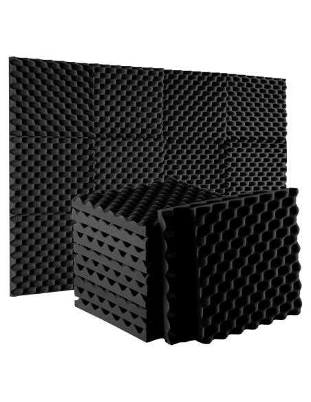 Paneles Acústicos Musfunny Ovalados Negros 12 Piezas 30.48x30.48 cm Paneles Acústicos Musfunny Ovalados Negros 12 Piezas 30.48x30.48 cm