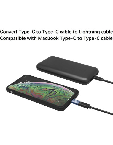 Adaptador USB-C a Lightning Meenova 30W para iPhone 14/13/12