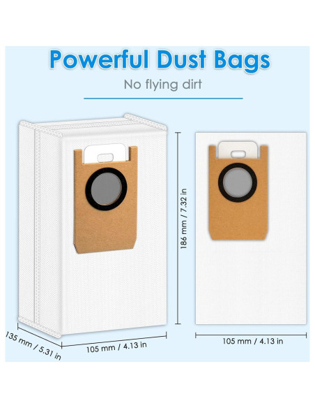 Bolsas de Polvo COWINORY para Robot Aspiradora Omni S1 Pro - 8 Piezas Bolsas de Polvo COWINORY para Robot Aspiradora Omni S1 Pro - 8 Piezas