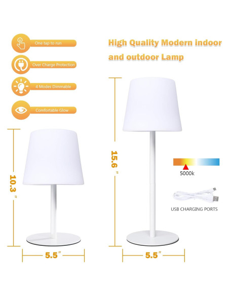 Lámpara de Mesa Inalámbrica Wonder Solar 39.6 cm Recargable Lámpara de Mesa Inalámbrica Wonder Solar 39.6 cm Recargable