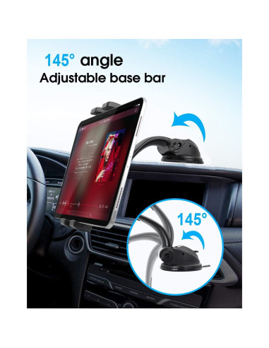 Soporte de Tablet para Coche YOOZ 2-en-1 Ajustable 10-33 cm