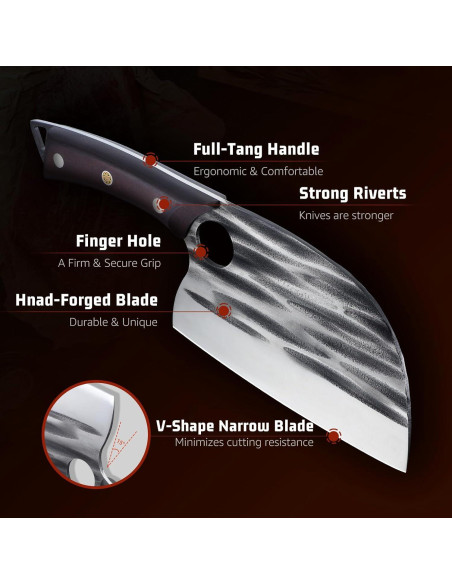 Cuchillo de Chef Huusk Forjado 16cm con Funda de Madera Cuchillo de Chef Huusk Forjado 16cm con Funda de Madera