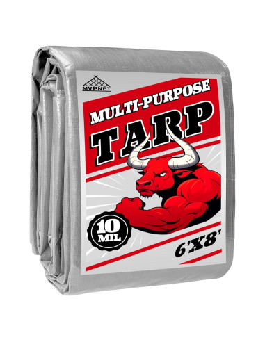 Lona Impermeable MVPNET 1.83x2.44m Resistente UV y 10mil