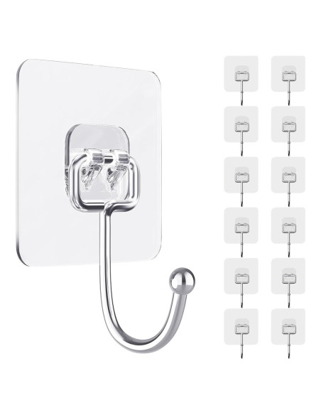 Ganchos Adhesivos Grandes ZESLMG 12 Pcs Alta Resistencia 15.88 kg Ganchos Adhesivos Grandes ZESLMG 12 Pcs Alta Resistencia 15.88 kg