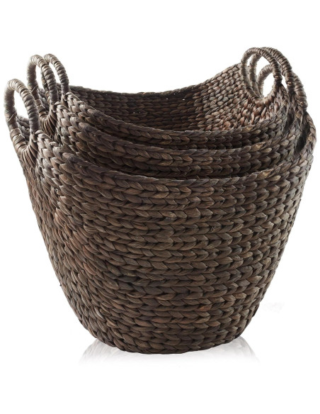 Conjunto de 3 Cestas de Almacenamiento Casafield - Espresso Conjunto de 3 Cestas de Almacenamiento Casafield - Espresso