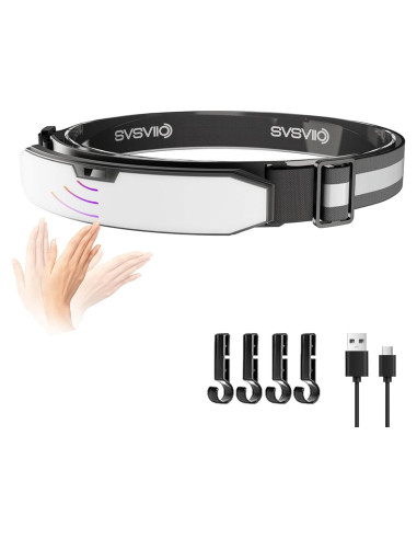 Linterna Frontal LED SVSVIIO K0209 1500 Lúmenes Recargable