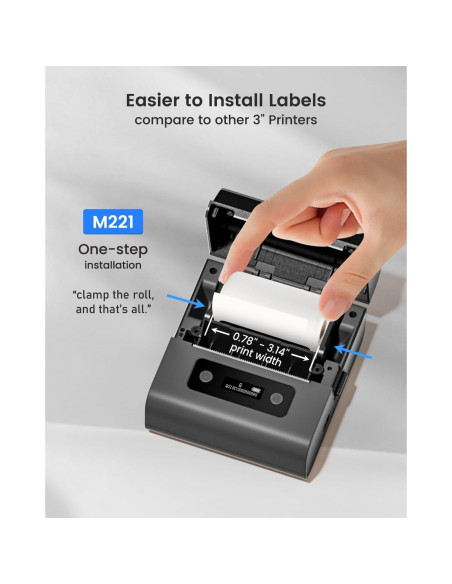 Impresora de Etiquetas Phomemo M221 Bluetooth 203 dpi Portátil Impresora de Etiquetas Phomemo M221 Bluetooth 203 dpi Portátil