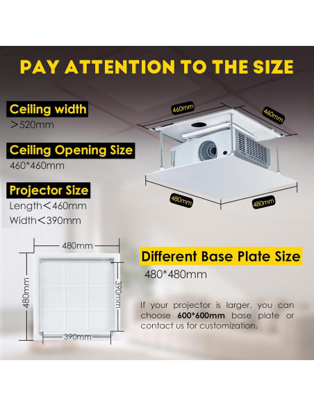 Soporte de Proyector Motorizado CGOLDENWALL 39" Ajustable 20kg Soporte de Proyector Motorizado CGOLDENWALL 39" Ajustable 20kg
