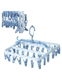 Percha Plegable Foshine con 32 Clips para Secar Ropa Interior