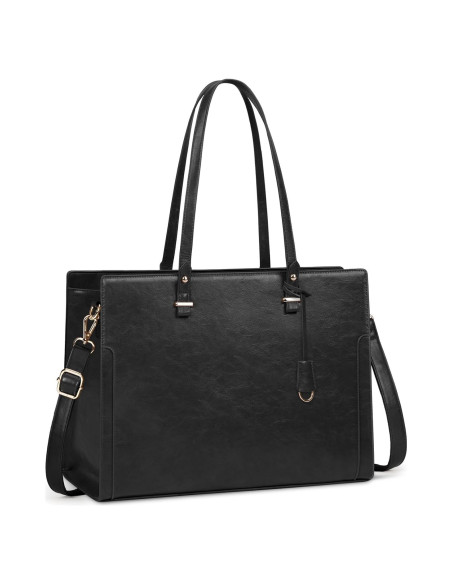 Bolsa para Laptop RAINSMORE 15.6" Cuero Vintage Negro Bolsa para Laptop RAINSMORE 15.6" Cuero Vintage Negro