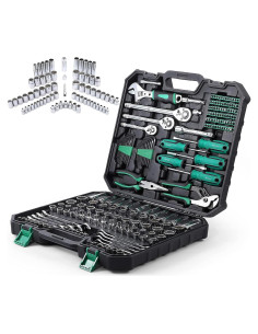 Juego de Herramientas Mecánicas YardYonder 213 Piezas Cr-V