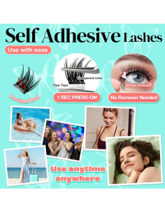 Pestañas Autoadhesivas AILAISHI 10-18mm Kit 100pcs D Curl 2
