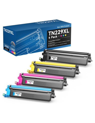 Cartuchos de Tóner TN229XL Colorfly para Brother - 4 Piezas
