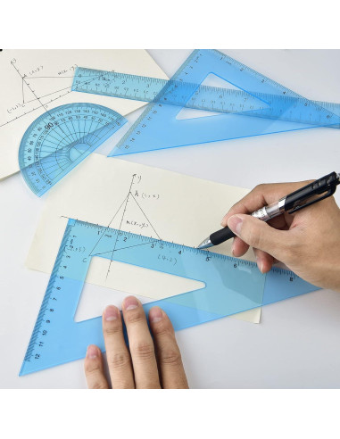 Juego de Geometría Coopay 30 cm - Regla, Triángulos y Transportador