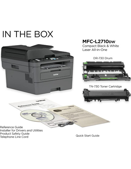 Impresora Láser Monocromática Brother MFC-L2710D 4-en-1 Impresora Láser Monocromática Brother MFC-L2710D 4-en-1