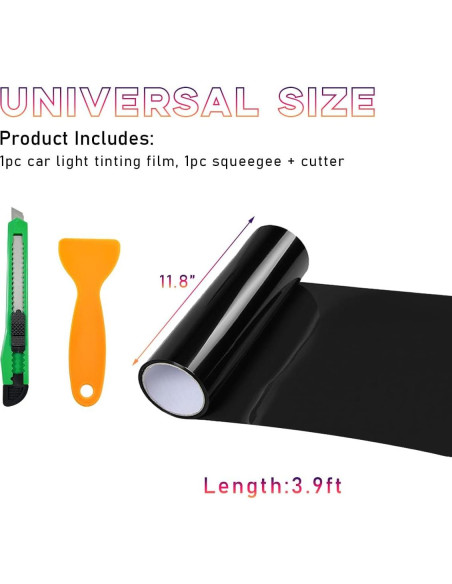 Película Vinílica para Faros de Automóvil Sylvil 30.48x121.92cm Negro Película Vinílica para Faros de Automóvil Sylvil 30.48x121.92cm Negro