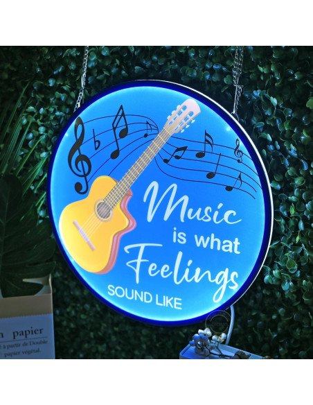 Letrero de Neón Britrio Guitarra 30 cm Luz LED Decorativa Letrero de Neón Britrio Guitarra 30 cm Luz LED Decorativa