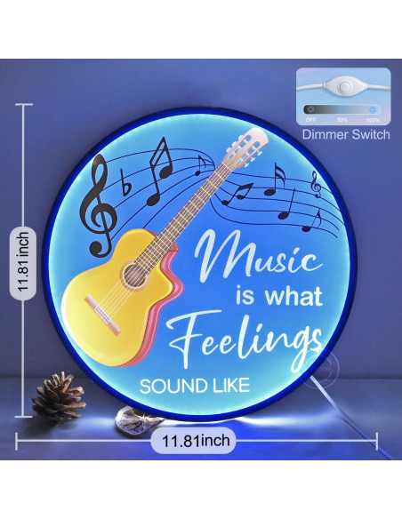 Letrero de Neón Britrio Guitarra 30 cm Luz LED Decorativa Letrero de Neón Britrio Guitarra 30 cm Luz LED Decorativa