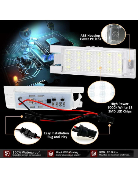 Luces LED de Placa de Matrícula D-Lumina para Chevy 2014+ Luces LED de Placa de Matrícula D-Lumina para Chevy 2014+