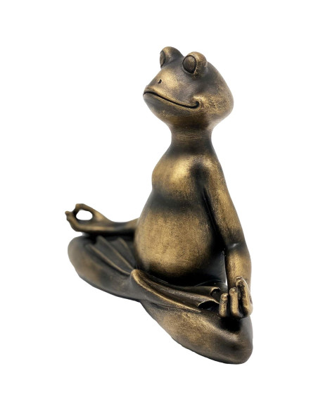 Estatua de Rana de Yoga de Resina Nature's Mark 17.8x7x15.2cm Estatua de Rana de Yoga de Resina Nature's Mark 17.8x7x15.2cm
