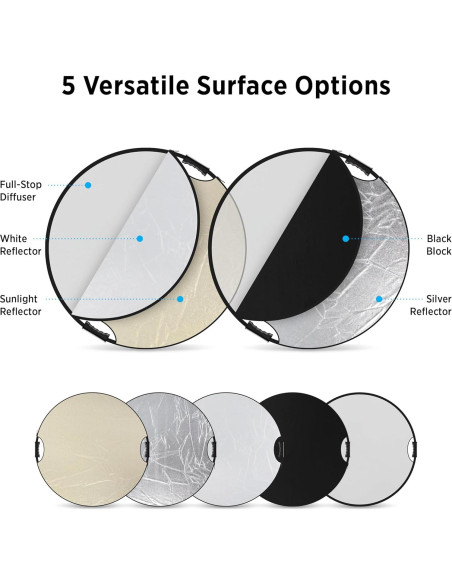 Reflector 5-en-1 Westcott Illuminator QuickGrip 76.2 cm Reflector 5-en-1 Westcott Illuminator QuickGrip 76.2 cm