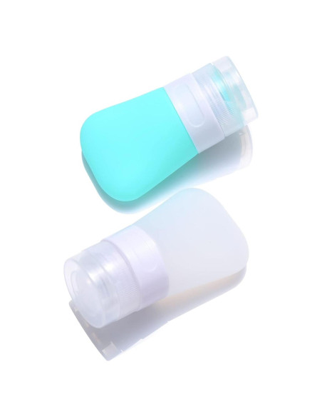 Juego de 2 Botellas de Viaje Silicona LUFEVRM 38.4ml a Prueba de Fugas Juego de 2 Botellas de Viaje Silicona LUFEVRM 38.4ml a Prueba de Fugas