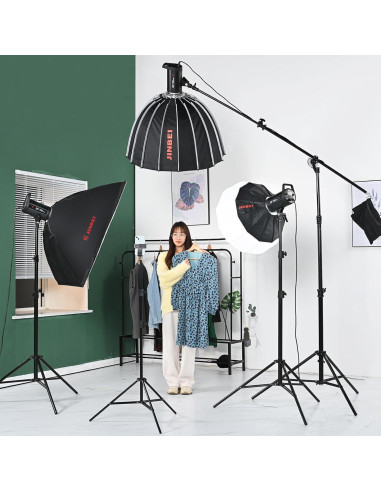Soporte de Luz JINBEI 500cm con Brazo de Boom y Bolsa de Arena